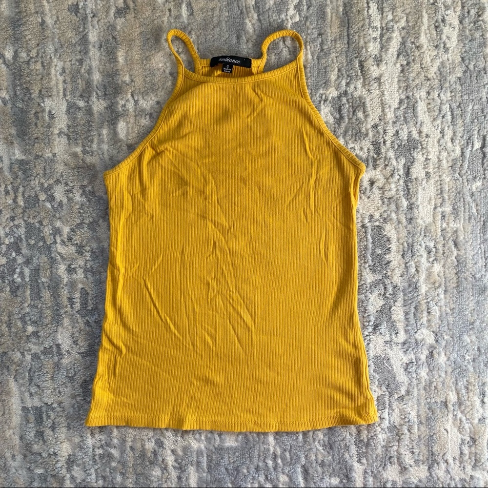 Rue 21 Mustard Yellow Halter style tank top!